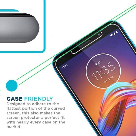 Screenprotector - Geschikt voor Motorola Moto E6 Play - 9H Glas (1-Pack)