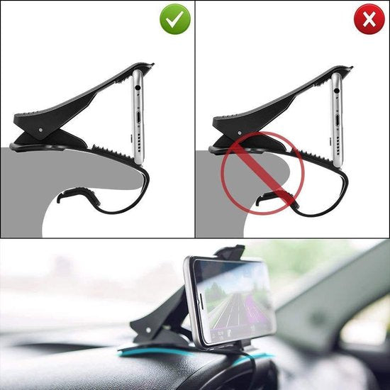 Telefoonhouder auto – Dashboard autohouder – Stevige grip – Zwart-Ilumina Benelux