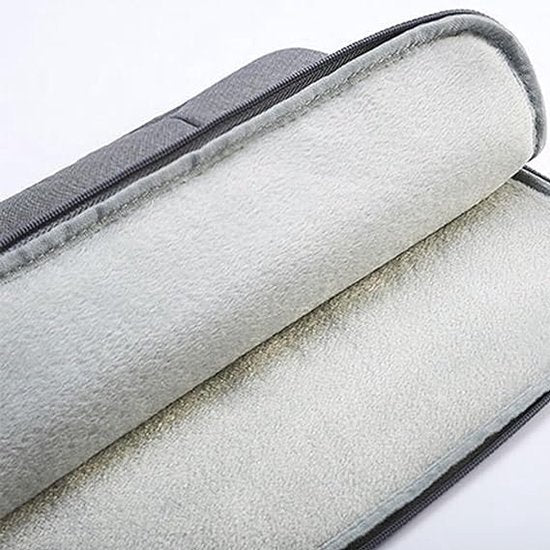 Laptop sleeve 15.6 inch – Laptoptas hoes – Geschikt voor HP Dell Asus Acer Lenovo MacBook – Tablet vak – Grijs-Laptoptas-Ilumina Benelux