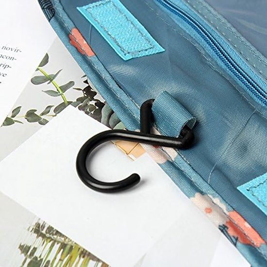 Toilettas met haak – Ophangbare travel organizer – Meerdere vakken – Voor kamperen, vakantie & reizen-Toilettas-Ilumina Benelux