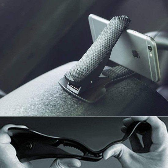 Telefoonhouder auto – Dashboard Autohouder – Universeel Smartphonehouder – Verstelbaar – Zwart-Telefoonhouders-Ilumina Benelux