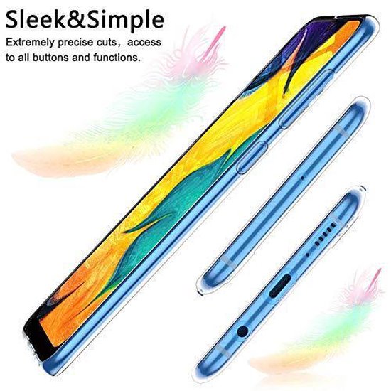 Samsung Galaxy A40 Hoesjes – Transparante TPU Siliconen Backcover – Soft Case – Inclusief 2x Screenprotector-Ilumina Benelux