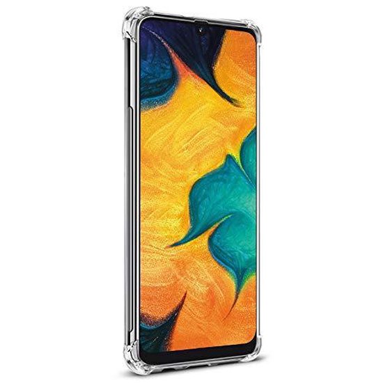 Samsung Galaxy A40 Hoesjes – Anti-Shock Hybride Backcover + 2x Screenprotector Gehard Glas – Transparant