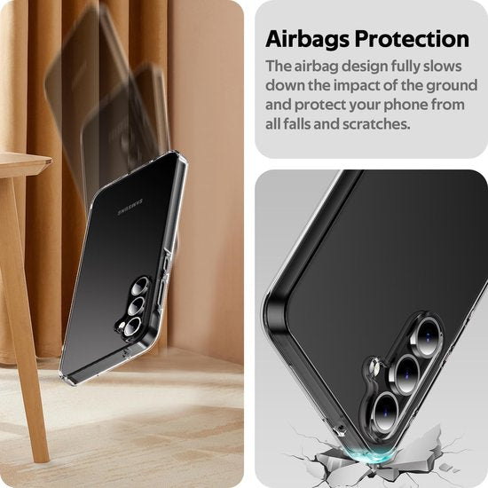Samsung Galaxy A35 Hoesjes – Transparante Siliconen Backcover – Inclusief 3x Screenprotector Gehard Glas – Anti Kras-Ilumina Benelux