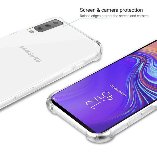Samsung Galaxy A7 2018 Hoesjes – Shockproof Backcover – Schokbestendig – Transparant-Ilumina Benelux