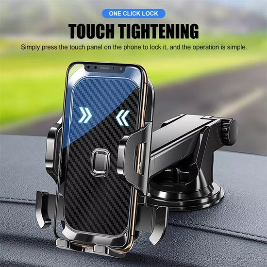 Telefoonhouder auto – Extra sterke zuignap – Dashboard & voorruit – Universeel verstelbaar – Zwart-Ilumina Benelux