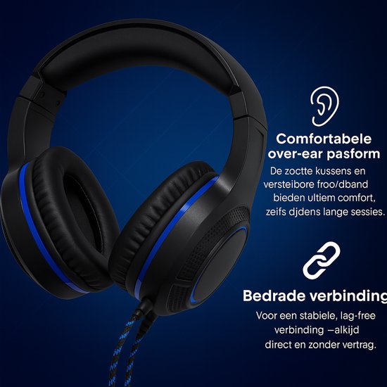 Gaming Headset – 360° Stereo Surround – RGB – Noise Canceling – Geschikt voor Playstation 4 / 5, PS4, PS5, Xbox One, Xbox Series & PC – Over-Ear – Bedraad