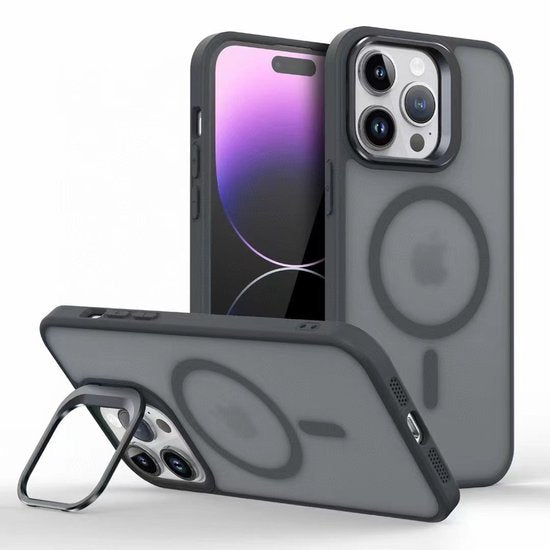 iPhone 16 Pro Hoesjes – MagSafe Backcover – Schokbestendig – Zwart-Ilumina Benelux