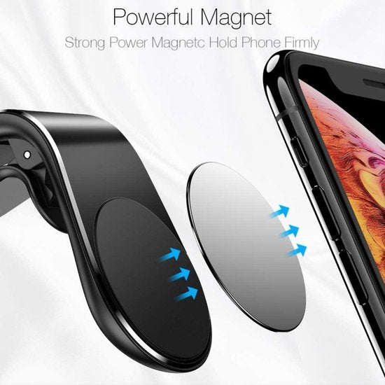 Telefoonhouder auto – Magnetisch Air Vent Mount – 360° Draaibaar – GPS Houder – Zwart-Telefoonhouders-Ilumina Benelux