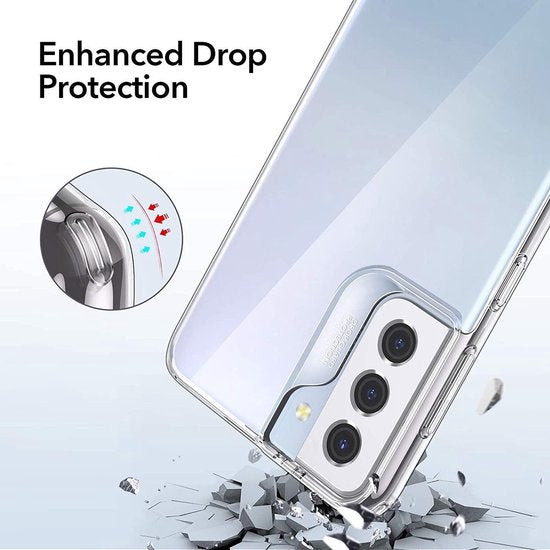 Samsung Galaxy S21 Hoesjes – Transparante TPU Siliconen Backcover – Soft Case – Inclusief 3x Screenprotector-Ilumina Benelux