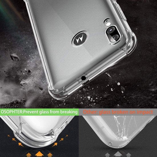 Shockproof Soft TPU hoesje Silicone Case Geschikt voor: Motorola Moto E6 Plus / Motorola Moto E6s