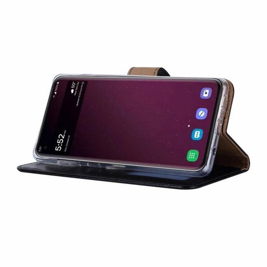 Samsung Galaxy S10e Hoesjes – Bookcase Portemonnee – Magneetsluiting – 2x Gehard Glas Screenprotector – Zwart-Ilumina Benelux