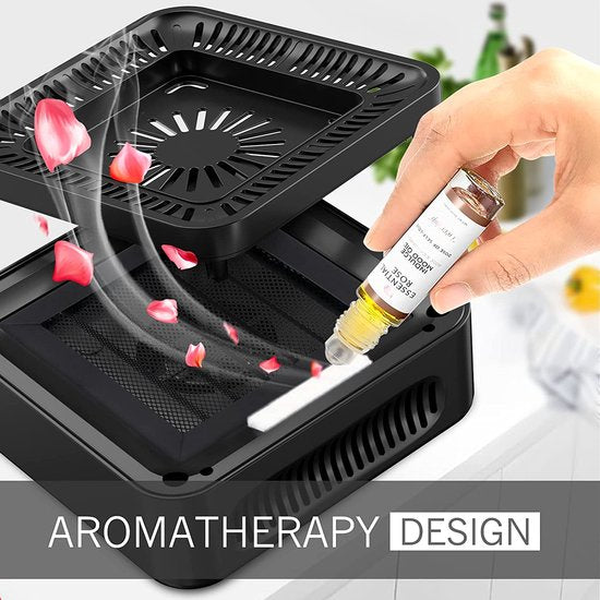 Rookloze asbak auto – USB oplaadbaar – Filter met ventilator – Voor binnen en buiten – Zwart-Accessoire voor sigaretten-Ilumina Benelux
