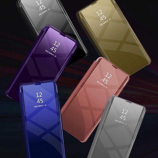 Spiegel Cover - Hoesje - Clear View Case Geschikt voor: Samsung Galaxy A41 - Roségoud