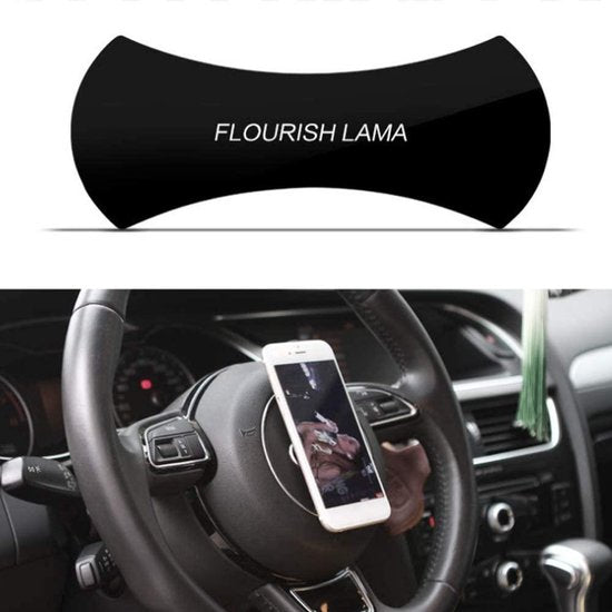 Telefoonhouder auto – Siliconen antislip sticker pad – Voor dashboard & bureau – Herbruikbaar – Zwart-Ilumina Benelux