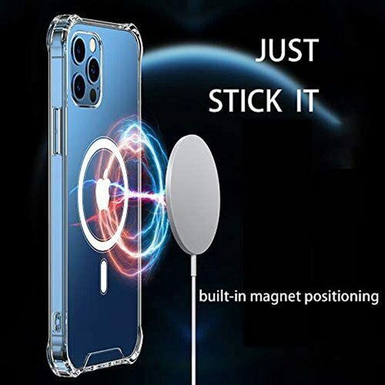 iPhone 13 Pro Hoesjes – MagSafe Compatibel – Magnetische Backcover – Schokbestendig – Zwart-Ilumina Benelux