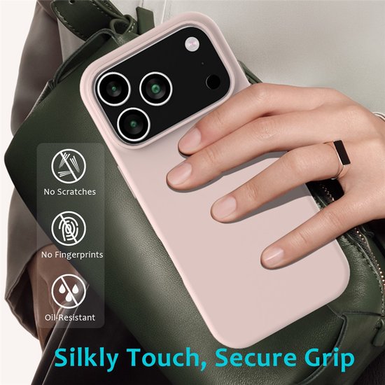 iPhone 17 Pro Max Hoesjes – Liquid Siliconen Backcover – Soft Touch – Schokbestendig – Roze-Ilumina Benelux