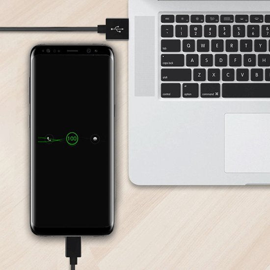 USB-C kabel – USB-A 2.0 oplaadkabel – GoPro/Switch/Xbox Series X/PS5 controller – 2 Meter – Zwart-Ilumina Benelux