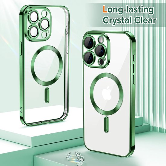 iPhone 11 Pro Hoesjes – Backcover – Camera Lens Protector – MagSafe compatibel – Groen-Ilumina Benelux