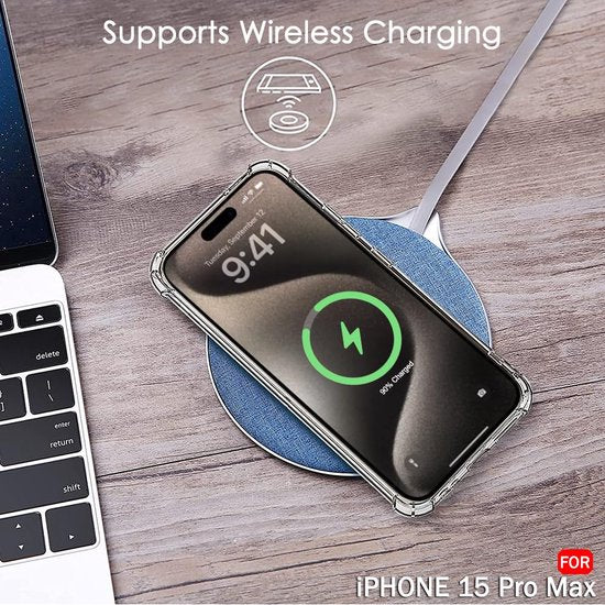 iPhone 15 Pro Max Hoesjes – Crystal Clear Backcover – Schokbestendig – Transparant-Ilumina Benelux