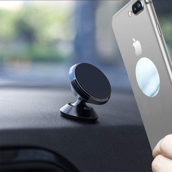 Telefoonhouder auto – Magneet Autohouder Rond – 360° Draaibaar – Universeel – Goud-Ilumina Benelux