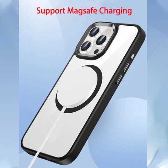 iPhone 16 Pro Max Hoesjes – Magnetische Backcover – MagSafe Compatibel – Zwart-Ilumina Benelux