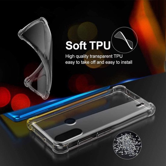 Motorola Moto E7i Power Hoesjes – Soft TPU Siliconen Backcover – Schokbestendig – Inclusief 2x Screenprotector – Transparant-Ilumina Benelux