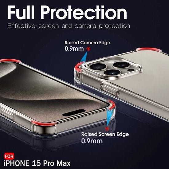iPhone 15 Pro Max Hoesjes – Ultra-Hybrid Backcover – Schokbestendig – Crystal Clear – Transparant-Ilumina Benelux