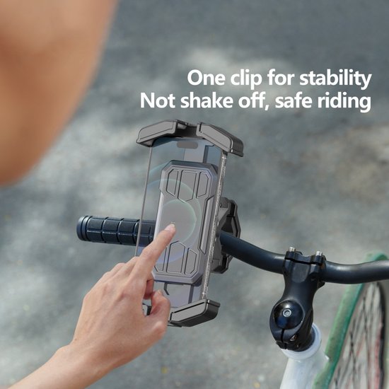 Telefoonhouder fiets – Stuurhouder – Schokbestendig – 360° draaibaar – Universeel voor iPhone & Samsung – Zwart-Ilumina Benelux