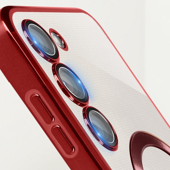 Samsung Galaxy S23 Hoesjes – MagSafe Backcover – Magnetisch – Rood-Ilumina Benelux
