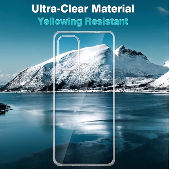 Motorola Moto G60s / G60 Hoesjes – Siliconen Backcover – Schokbestendig – Transparant – 2x Screenprotector-Ilumina Benelux