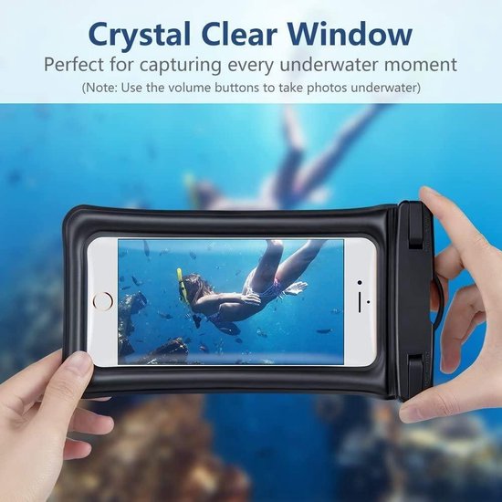 Waterdicht Telefoonhoesje Hardcase PS45 – IPX8 Onderwater Hoes tot 6.7 inch – Val- & Schokbestendig met Dubbele Klipsluiting & Draagkoord-Ilumina Benelux
