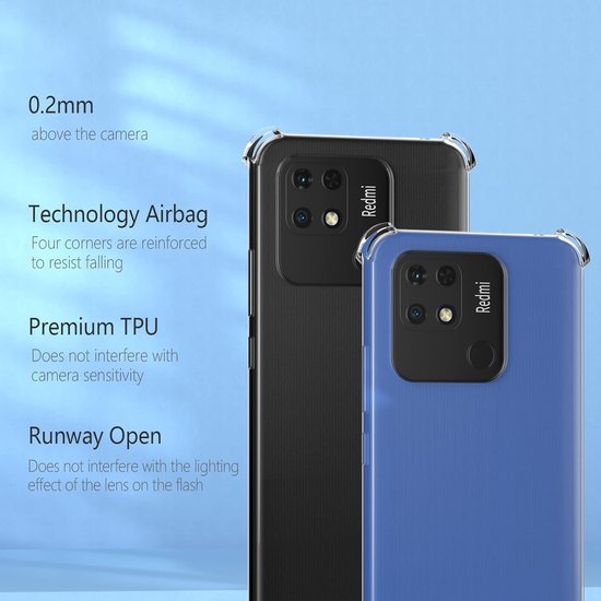 Xiaomi Redmi 10A Hoesjes – Soft TPU Siliconen Backcover – Schokbestendig – Transparant-Ilumina Benelux