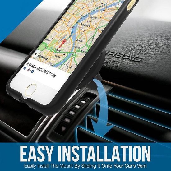 Telefoonhouder auto – Magnetische Ventilatierooster Houder – Universeel – Sterke Magneet – Zwart-Telefoonhouders-Ilumina Benelux