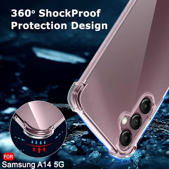 Samsung Galaxy A14 5G Hoesjes – Crystal Clear Backcover – Schokbestendig – Transparant-Ilumina Benelux