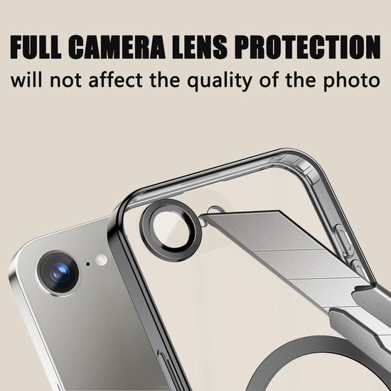 iPhone 16E / SE 4 Hoesjes – Backcover – Camera Lens Protector – MagSafe Compatibel – Zwart-Ilumina Benelux