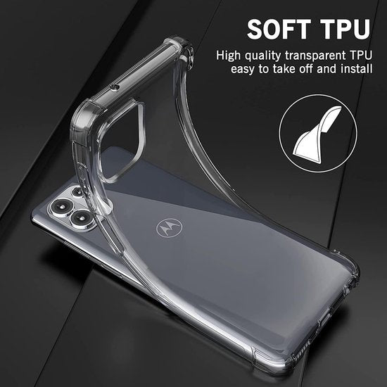 Motorola Edge 20 Lite Hoesjes – Transparante Siliconen Backcover – Schokbestendig – Anti-shock-Ilumina Benelux