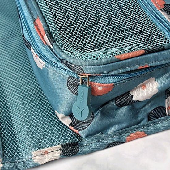 Toilettas met haak – Ophangbare travel organizer – Meerdere vakken – Voor kamperen, vakantie & reizen-Toilettas-Ilumina Benelux