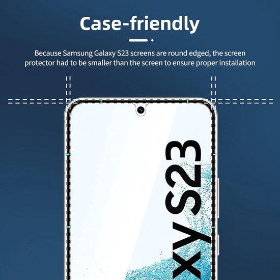 Samsung Galaxy S23 Hoesjes – Transparante Siliconen Backcover – 2x Screenprotector Gehard Glas – Anti-kras – Transparant