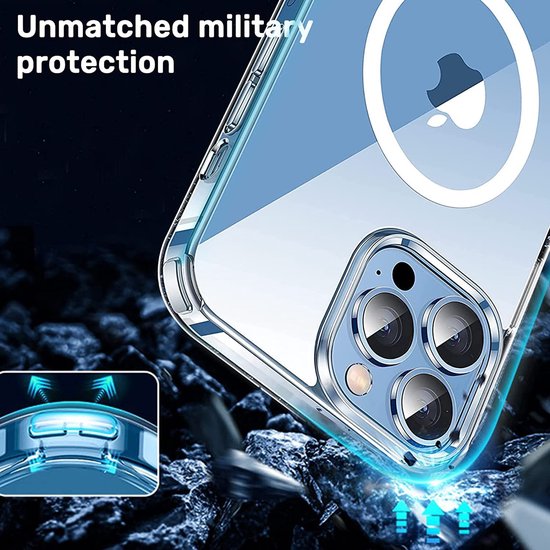 iPhone 14 Pro Hoesjes – Siliconen Backcover – Schokbestendig – MagSafe – Transparant-Ilumina Benelux