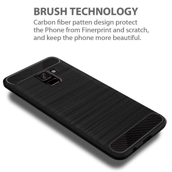 Samsung Galaxy J6 2018 Hoesjes – Brushed Backcover – Krasbestendig – Zwart