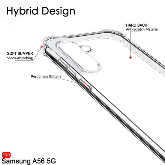 Samsung Galaxy A56 Hoesjes – Ultra-Hybrid Backcover – Schokbestendig – Crystal Clear Transparant-Ilumina Benelux