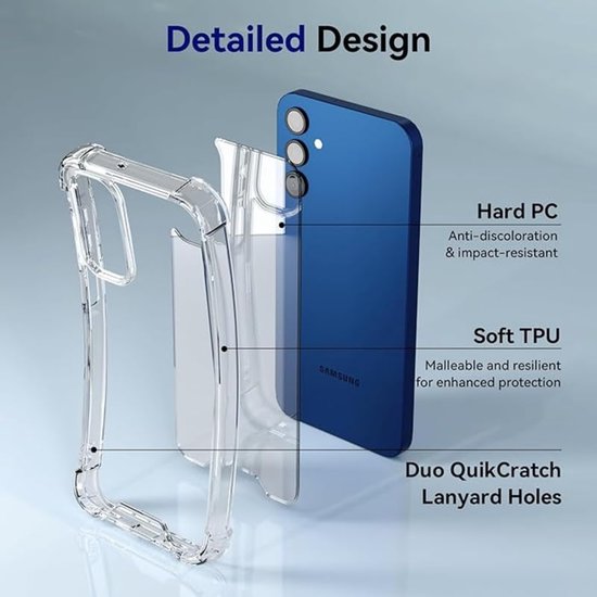 Shockproof Hoesje Geschikt voor Samsung Galaxy A16 Met koord -  rood - Cover - Nek Hanger - Koord Hoes