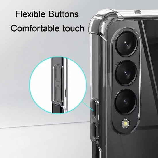 Samsung Galaxy Z Fold 4 Hoesjes – Siliconen Backcover – Schokbestendig – Transparant-Ilumina Benelux