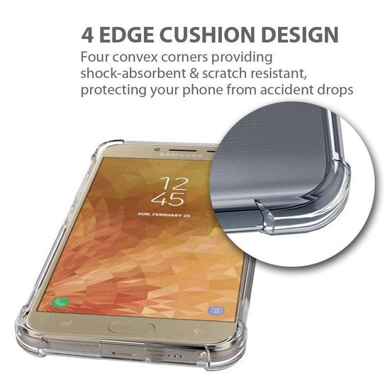 Samsung Galaxy J4 Hoesjes – Shockproof Backcover – Schokbestendig – Transparant-Ilumina Benelux