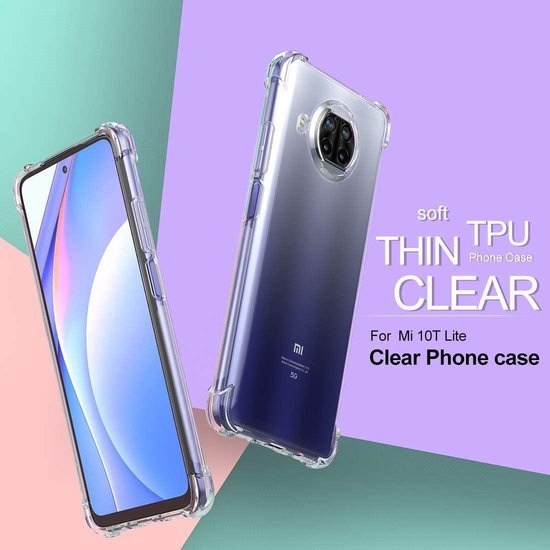 Xiaomi Mi 10T Lite 5G Hoesjes – Soft TPU Siliconen Backcover – Schokbestendig – Tarantparant-Ilumina Benelux