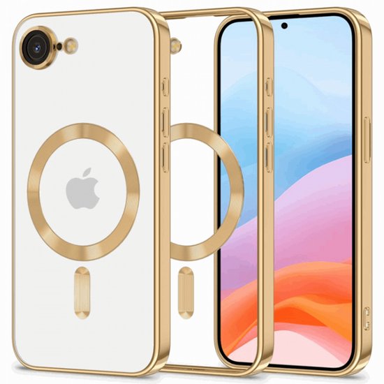 iPhone 16e Hoesjes – MagSafe Compatible Backcover – Ingebouwde Camerabescherming – Goud-Ilumina Benelux