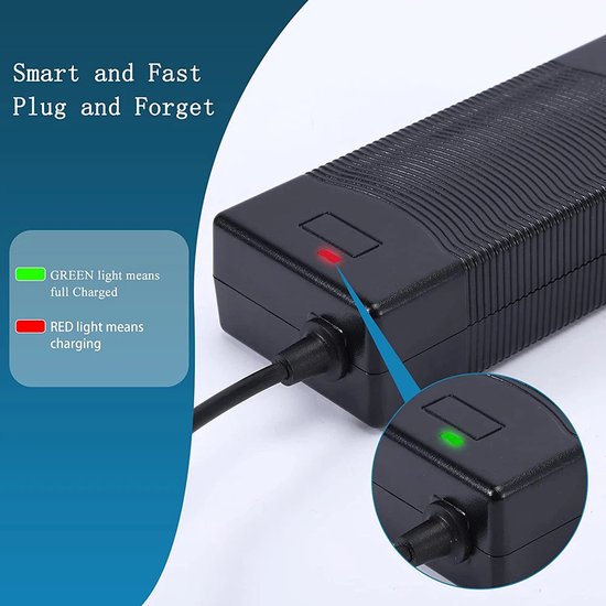 Oplader – Geschikt voor Xiaomi M365 & Ninebot ES1/ES2/ES4 – 42V 2A 84W Max – Voedingsadapter Elektrische Step – Zwart-Ilumina Benelux