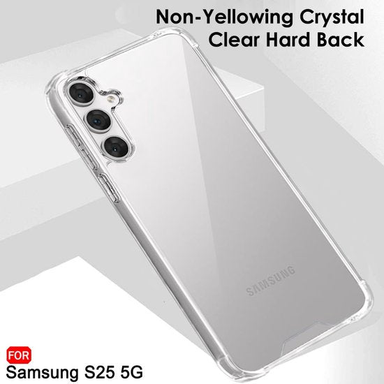 Ultra-Hybrid Schokbestendig Hoesje KKG - Crystal Clear Geschikt voor: Samsung Galaxy S25 Plus