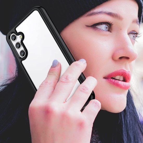 Samsung Galaxy A34 5G Hoesjes – Hybride Backcover – Transparant Acryl – TPU Bumper – Schokbestendig – Helder-Ilumina Benelux